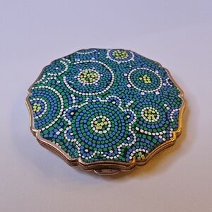 Vintage Stratton Elegant Mosaic Compact With Mirror